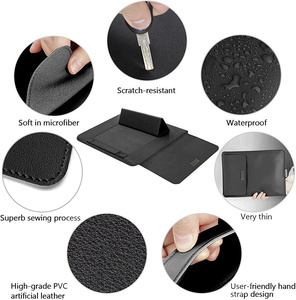Funda de Piel Sintética para Portátil con Soporte, Bolsa para Accesorios, Funda para <span class=keywords><strong>Macbook</strong></span> <span class=keywords><strong>Air</strong></span> Pro M1 2020, Funda Protectora, Alfombrilla para Ratón - Product Image 5
