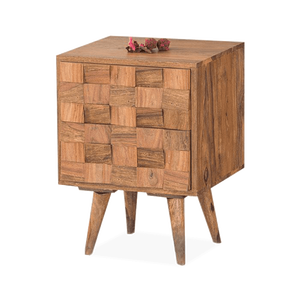 Table de chevet en bois massif Imperia au design moderne Armoire de rangement naturelle pour hôtel chambre salon utilisation en gros - Product Image 1