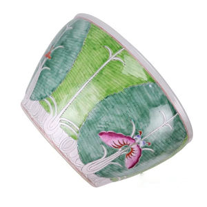 وعاء حديقة سيراميك مطبوع يدويًا على شكل فراشة من Bok Choy ، وعاء حديقة عشب داخلي عتيق مزخرف للحدائق الداخلية ، للديكور الداخلي - Product Image 4