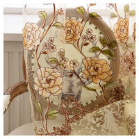 Rideaux Transparents Floraux Personnalisés en Polyester Écologique et Coton Biologique pour Cuisine et Salon