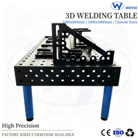 Table de soudage modulaire 3D D16 D28 nitrurée, multi-trous, haute précision, certifiée CE