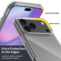Coque de téléphone transparente en acrylique en gros pour iPhone 18 Pro Max, 17, 16E Plus, 15 Pro Max, PC+TPU, coque de téléphone transparente pour iPhone 14