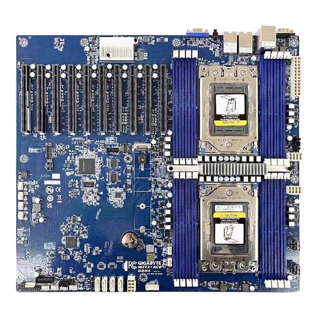 GIGABYTE MZF2-AC0 Dual SP3 Server Motherboard for 4GPU AMD EPYC 7003 7002 Milan Rome 16DDR4 10PCIe Slots Dual 10GbE LAN