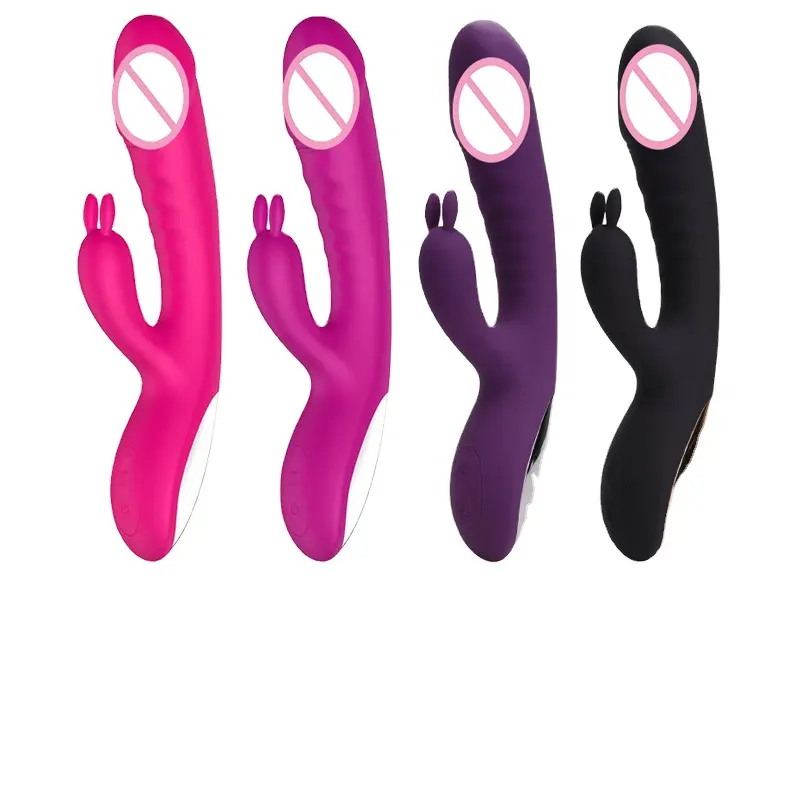 USB Rechargeable 10 Speed Heating Rabbit Vibrator, G-Spot Body Massage for Women