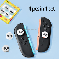 4 en 1 NS2 Tapas de silicona gruesas con diseño de dibujos animados para los joysticks de los Joy-Con de NS Switch 2, accesorio de juego