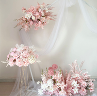 Panneau mural de fleurs artificielles de haute qualité en gros pour la décoration de centre de table d'événements de mariage