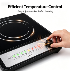 Cocina de Inducción con Control de Perilla, 1400W, 80-270 ℃   Temperatura Ajustable con Indicador LED y Bloqueo para Niños para la Cocina Diaria en el Hogar - Product Image 5