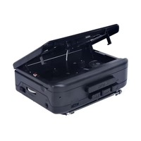 Reproductor de casetes estéreo con radio FM de modulación de amplitud, walkman con diseño transparente, altavoz incorporado y convertidor de MP3.