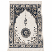 Großhandel Günstiger Polyester Waschbarer Puzzle-Muster Gebetsteppich Kristallvelours Teppich HD-Druck Wohnzimmer Anbetungsteppich