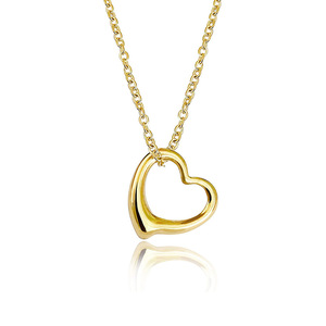 Collana con ciondolo a forma di cuore per donna, gioielli semplici e alla moda, regalo per l'uso quotidiano - Product Image 1