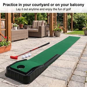 Set de Tapete de <span class=keywords><strong>Golf</strong></span> para Interiores de 2 Metros, Kit Completo con <span class=keywords><strong>Putter</strong></span> y Pelotas, Práctica en Casa, Entrenamiento de Invierno - Product Image 3