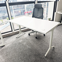 Meubles de bureau modernes en métal, table pliante, bureau d'ordinateur exécutif, table modulaire facile à assembler, table d'étude, usage commercial, pas cher