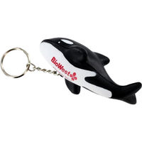 Boules anti-stress Orca en PU avec porte-clés, logo personnalisé, promotionnelles, en mousse souple, pour soulager l'anxiété, cadeau anti-stress, à offrir