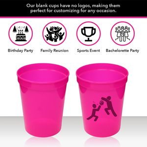Gobelets personnalisés en plastique écologiques à changement de couleur, cannelés, 12oz-22oz, avec couvercle, pour shots et stades - Product Image 2