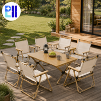 Ensemble table et chaises de camping portables sur mesure OEM, meubles d'extérieur pliables pour la vente au détail et en gros