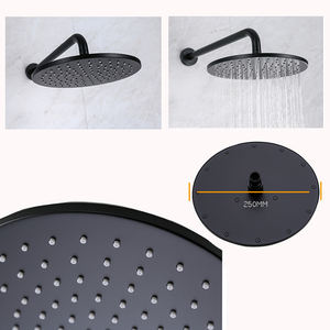 Set Keran Pancuran Kamar Mandi, Set Keran Pancuran Mixer Emas Disikat Atas Fungsi Ganda - Product Image 5