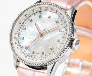 2025 Luxury Pink Elegant Automatic Mechanical <b>Watch</b> Diamond <b>Ring</b> High Quality Waterproof Unisex - Product Image 6