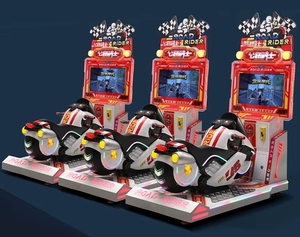 Machine de jeu d'arcade de course de moto Road Rider, console de compétition, machine de divertissement à monnayeur, 3 ans et plus, 1 pièce en métal - Product Image 3