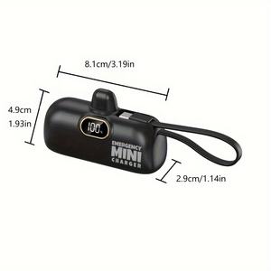 Chxdev แบตสำรองจอแสดงผล LED แบบ2 in 1, พาวเวอร์แบงค์ขนาด5000มิลลิแอมป์ต่อชั่วโมงที่ชาร์จแบบพกพาขนาดเล็กสำหรับชาร์จ <span class=keywords><strong>iPhone</strong></span> - Product Image 2