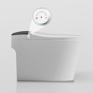 Nhà Máy Bán buôn nước Closet P-trap một mảnh hiện đại nhà vệ sinh giấu bể nước không điện tuôn ra phòng tắm WC nhà vệ sinh bát - Product Image 6