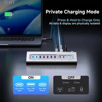 GITFOS 18 in 1 USB C Hub 4K untuk 100W PD 10Gbps SD/TF Audio Aluminium Metal Model C1PRO MacBook/iPad