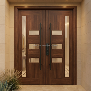 <span class=keywords><strong>Porta</strong></span> d'Ingresso in Legno Massiccio Personalizzata di Lusso per Villa Residenziale, <span class=keywords><strong>Porta</strong></span> Esterna a Doppia Anta di Grandi Dimensioni - Product Image 4