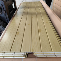 Panneaux muraux isolés en aluminium PU, couleur grain de bois, résistants à la corrosion, panneaux muraux sandwich écologiques
