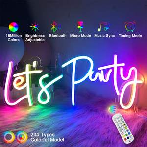 ไฟนีออนตกแต่ง RGB แฟชั่น  แบบปรับแต่งรูปแบบตัวอักษรได้  ไฟนีออนแบบยืดหยุ่น  แสงสีปรับเปลี่ยนได้ - Product Image 3