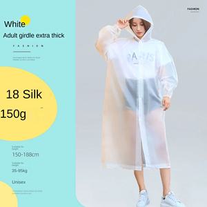 Capa de Chuva Transparente EVA Nova de 2025, Venda Quente, Capa Longa Reutilizável, Leve, Respirável, Impermeável, Poncho com Capuz, Preço Acessível - Product Image 6