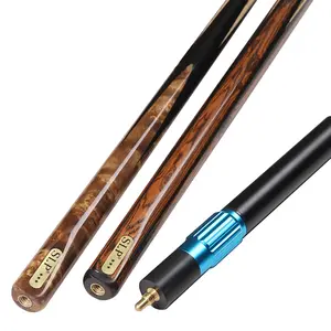 Slip 10Mm Sang Trọng Một Mảnh Cue Thanh Billiard 4Splices Màu Đỏ Bóng Gỗ Và Mun Với Mở rộng Snooker Cue