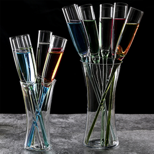 Couleur champagne flûtes en verre - Product Image 2