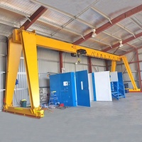 Grue portique à poutre simple, capacité de levage de 15 à 18 tonnes, grue portique résistante au vent pour la manutention des matériaux en entrepôt