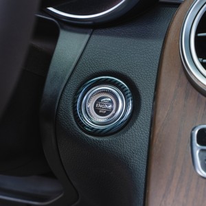 แหวนกุญแจสตาร์ทรถยนต์ SNBLO แบบโลหะ สำหรับดัดแปลง Mercedes-Benz C260L C200 E300L GLC260 คอนโซลกลาง - Product Image 1