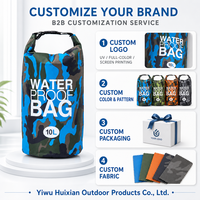 Sac étanche en PVC de couleur unie personnalisé, sac seau de 2L à 30L, sac de rafting flottant pour la plage, la natation, le kayak, la navigation de plaisance, la randonnée en rivière
