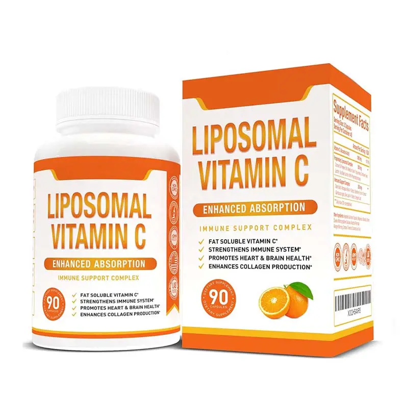 Marca privada Fabricante profesional 100% Nature Immune System Support Liposomal Vitamin C Gummies