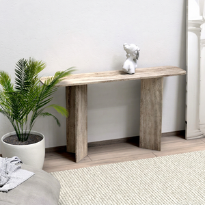 Contemporary Luxury Travertine <b>Console</b> <b>Table</b> <b>Marble</b> Top Traditional Glass Design Dining Living Room Entry Villa Hotel School - Product Image 1