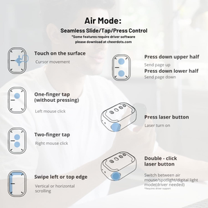 Cheerdots 2 BT <span class=keywords><strong>Souris</strong></span> Air détachable AI avec enregistrement vocal, télécommande de présentation sans fil avec pointeur laser - Product Image 5