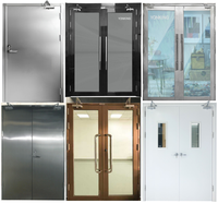 Puertas Cortafuego de Acero Inoxidable SS304 SS316 de Diseño Moderno Yonking para Interiores y Exteriores, Comerciales, Industriales y Hospitalarias