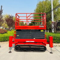 4m 6m 8m 10m 12m 14m 320kg Hydraumatic Electric Mobile Crawler Scissor Lift Table élévatrice Manlift Platform on Track
