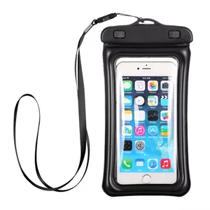 Floating Transparent Waterproof Swim Pouch Phone Case Bag For 5.2-6.4 Inch Mobile Phones Universal Touchscreen Protector Cover