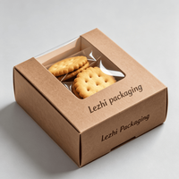 Boîte à biscuits personnalisée avec impression de logo, boîte à biscuits pliante carrée biodégradable pour cadeaux, desserts et biscuits