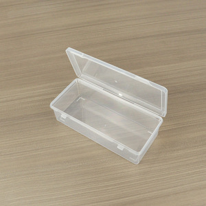 Rectangular Transparent Plastic Storage <b>Box</b> 19.5x8.8x5cm With Lid For Office Organizing And Tool Parts Packaging - Product Image 4