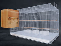 Exportation directe d'usine de la nouvelle cage d'élevage de perroquets agrandie 3 boîtes de cage à oiseaux en fer Cage à oiseaux pliante
