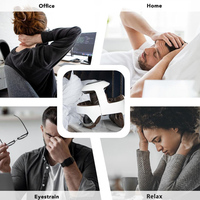 Masseur Électrique Complet du Cuir Chevelu 360 C avec Technologie Infrarouge, 4 Vitesses, Chaleur, Pétrissage et Pression pour Massage des Yeux et du Cuir Chevelu