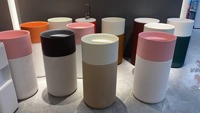 YingJie articles sanitaires wisdom acrylique surface solide cuboïde bassin à piédestal intégré