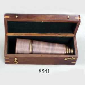 Télescope nautique rétractable en laiton antique de 18 "pouces avec étui en bois indien fait à la main à vendre - Product Image 1