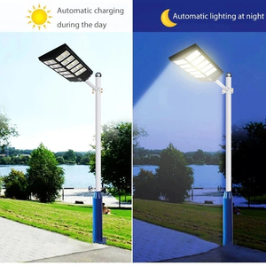 <span class=keywords><strong>Farola</strong></span> Solar Comercial Impermeable 100W 200W 300W 500W 1000W Precio del Sistema Lámpara Solar Exterior LED Luz de Calle Solar - Product Image 2