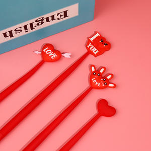 Bolígrafos de Gel Creativos de la <span class=keywords><strong>Serie</strong></span> del Día de San Valentín, Diseño de Amor Lindo, Color Dorado/Amarillo/Verde, Bolígrafos de Regalo Empresarial - Product Image 5