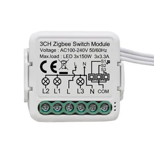 Tuya Zigbee 3.0 Mini Smart Diy Switch 2 Way Control Smart Home Relay Automatiseringsonderbreker Werkt Met Alexa Google Home