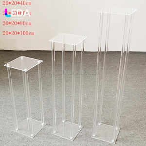 LEDA - Soporte de Flores Transparente de Metal de Alta Calidad para Centros de Mesa de Boda, Clásico, para Fiestas y Eventos - Product Image 3